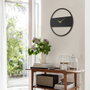 Wallity Stripe Metal Wall Clock - APS103 Negro